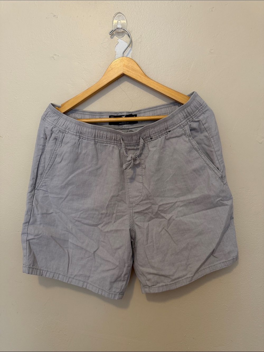 Hollister Light Gray Men’s Drawstring Shorts